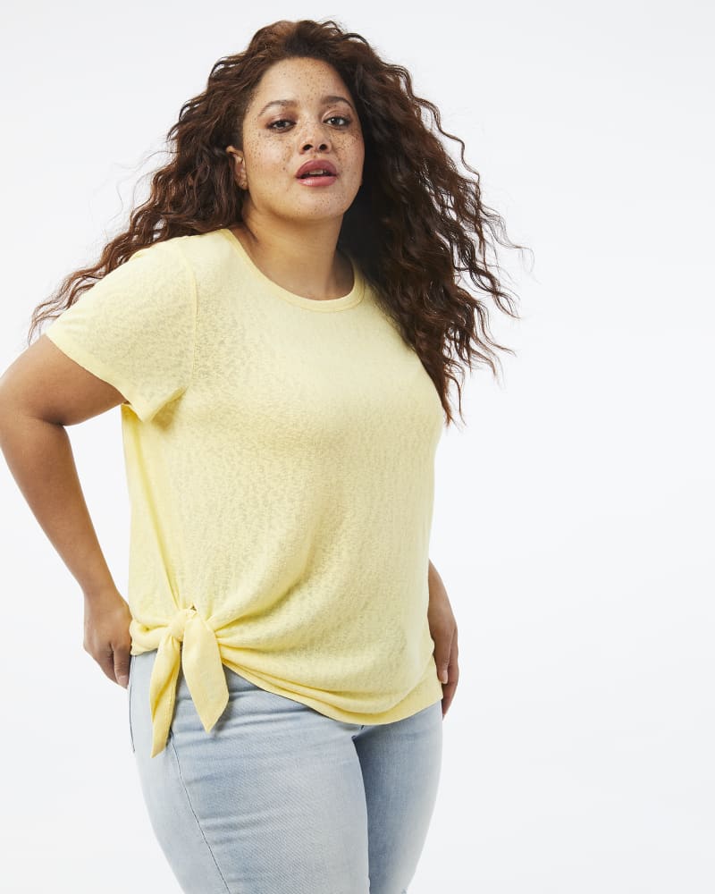 Front of plus size Beverly Side-Knot Tee by Meri Skye | Dia&Co | dia_product_style_image_id:157534